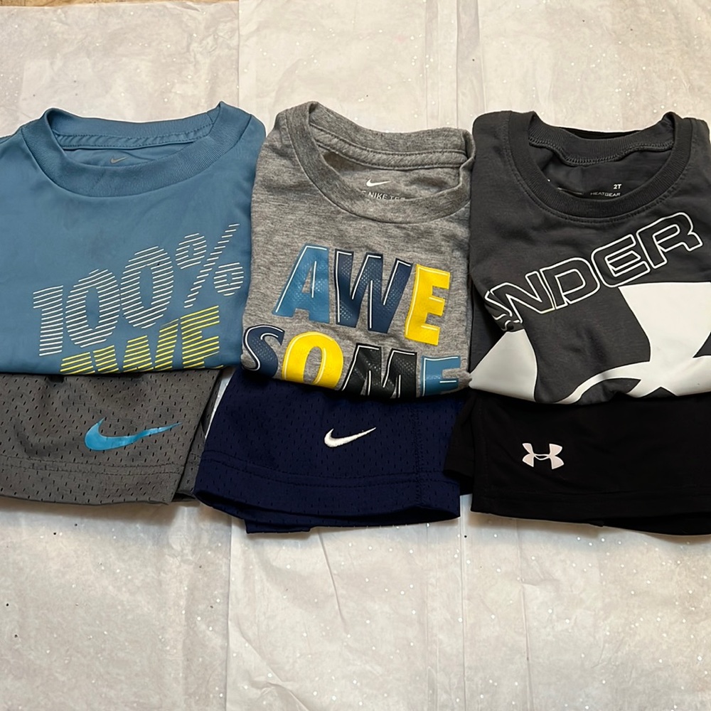 3 size 2T outfits 2 Nike 1 Under Armour